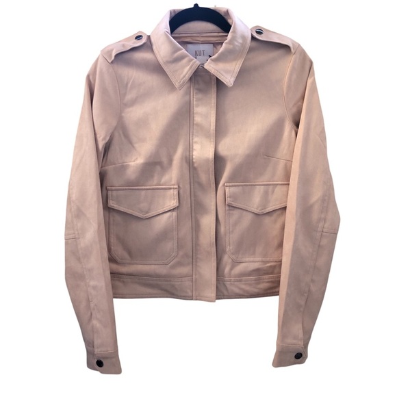 Woman’s Faux Suede Jacket Pastel Pink Size Large NWOT - Picture 5 of 16